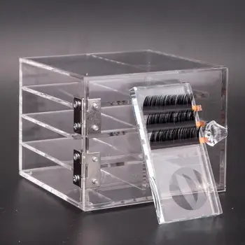 

False Eyelashes Storage Box 8 Layers Acrylic Pallet Lash Holder For Eyelash Extension Individual lash Volume Display Stand Tools