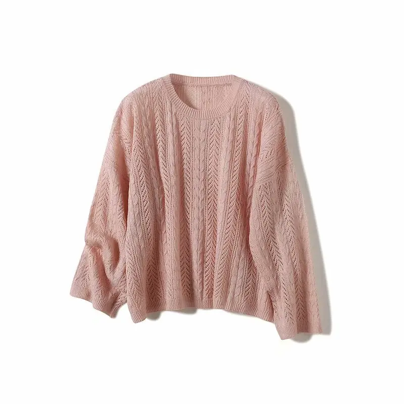 

Popular New TB35-19161 European and American fashion twist is hollow-out sweater