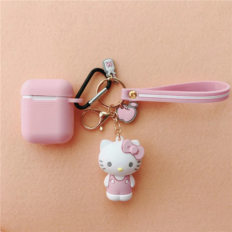 Японская Милая мультяшная гарнитура чехол для AirPods Cinnamoroll Melody Kuromi Buzz Toy беспроводной Bluetooth наушники чехол s с подвеской - Цвет: Pink 2