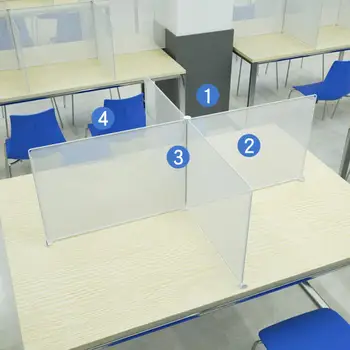 

Office Classroom Desktop Table Clear Anti Droplet Partition Screen Divider Board everyone separate to work or meals