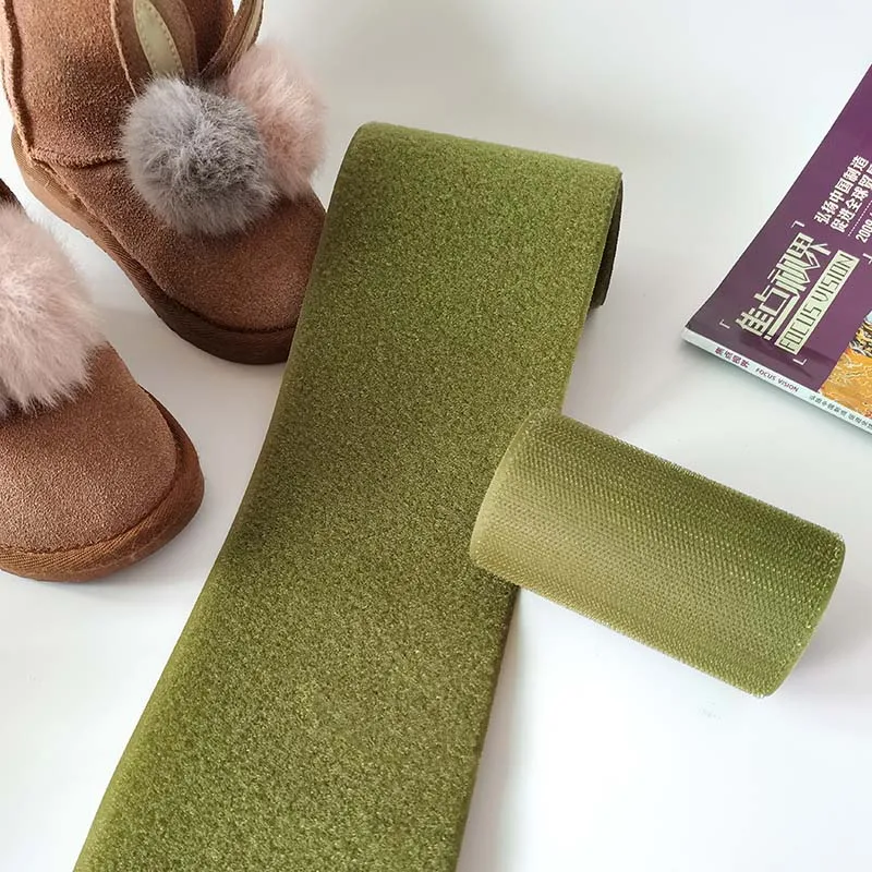 Ширина 10 см оливковые велюры без клея петля с крючком крепежная лента швейная