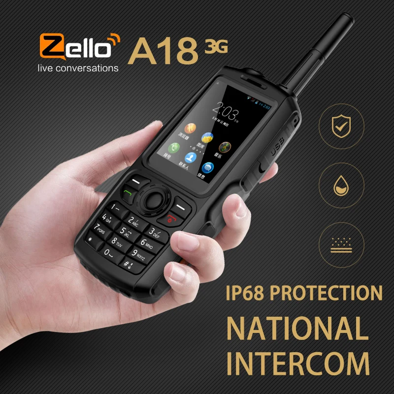 

3G Wcdma Android Rugged Phone With UHF 2W Intercom PTT