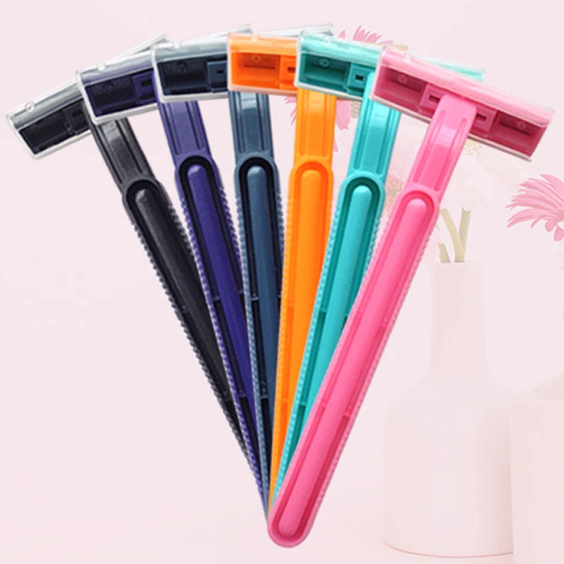 

1Pcs 6 Colors Manual Shaving Women Razors Blade Shaving Hair Safety Lady Razor Head Hotel Bath Disposable Razor 30