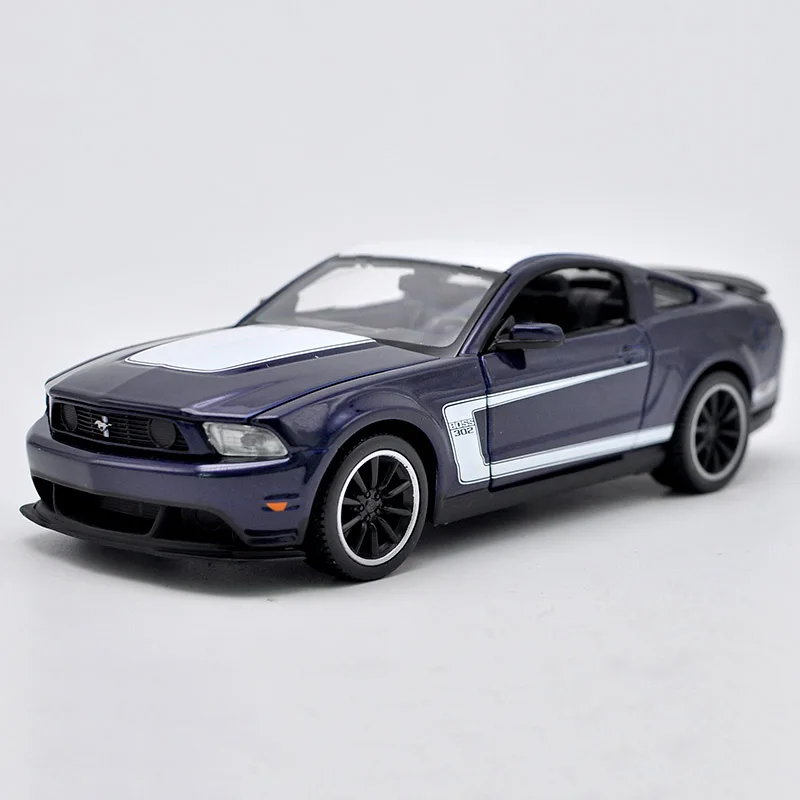 Maisto 1/24 1:24 2011 Ford Mustang GT Harley Edition спортивный гоночный автомобиль Транспортное средство литье под давлением дисплей Модель игрушки для детей мальчиков и девочек - Цвет: 2012 Boss 302 Blue