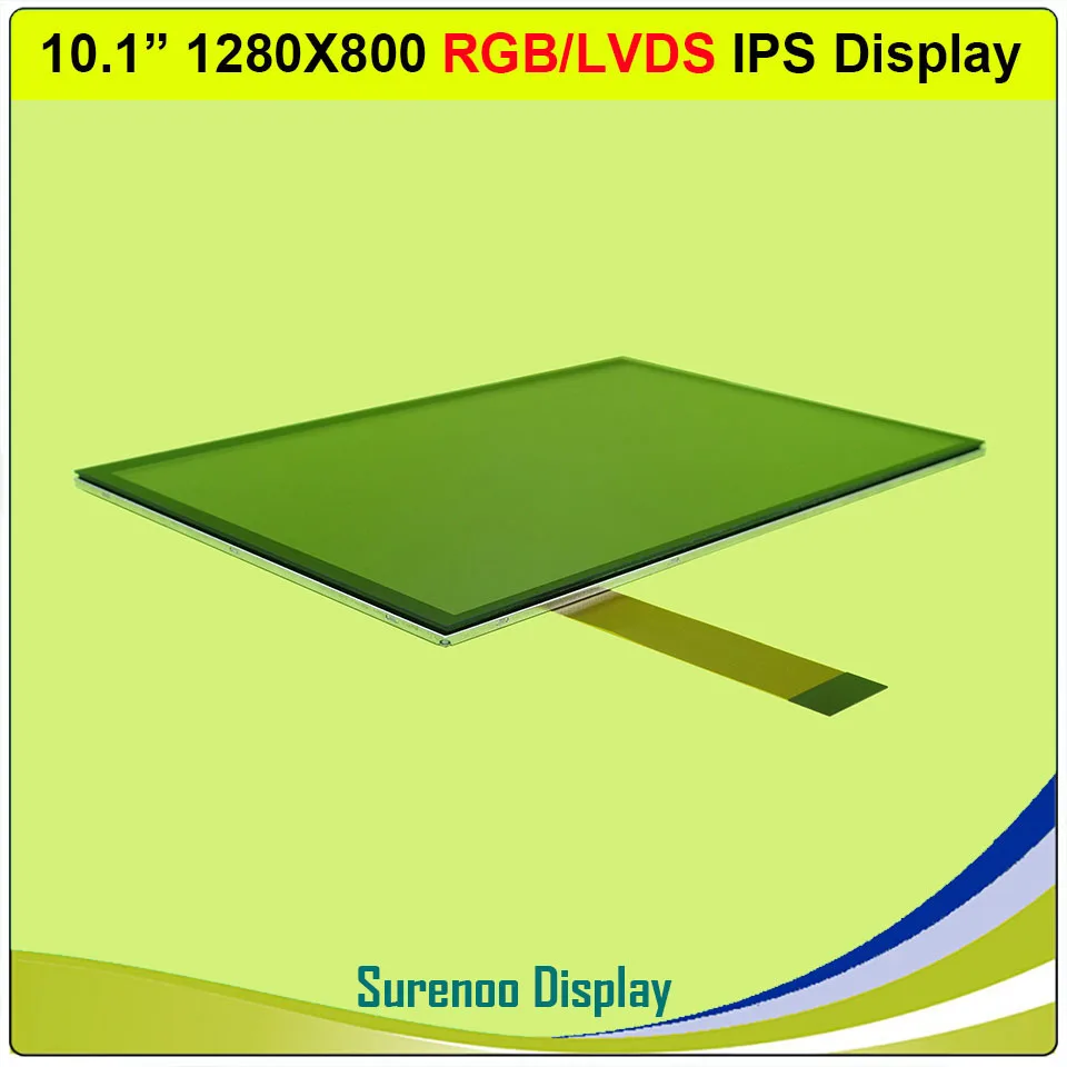 10.1" inch 1280*800 IPS RGB LVDS TFT LCD Module Display Screen Monitor w/ I2C Capacitive Touch Panel