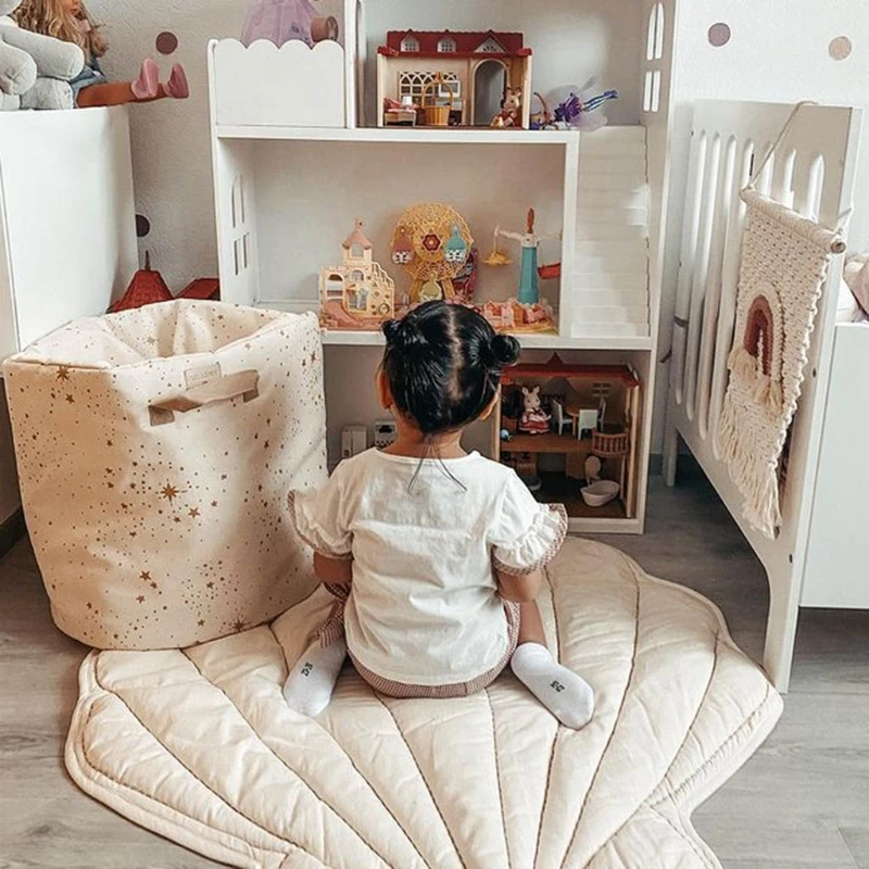 Детский игровой коврик из мягкого хлопка в виде ракушки детский для ползания