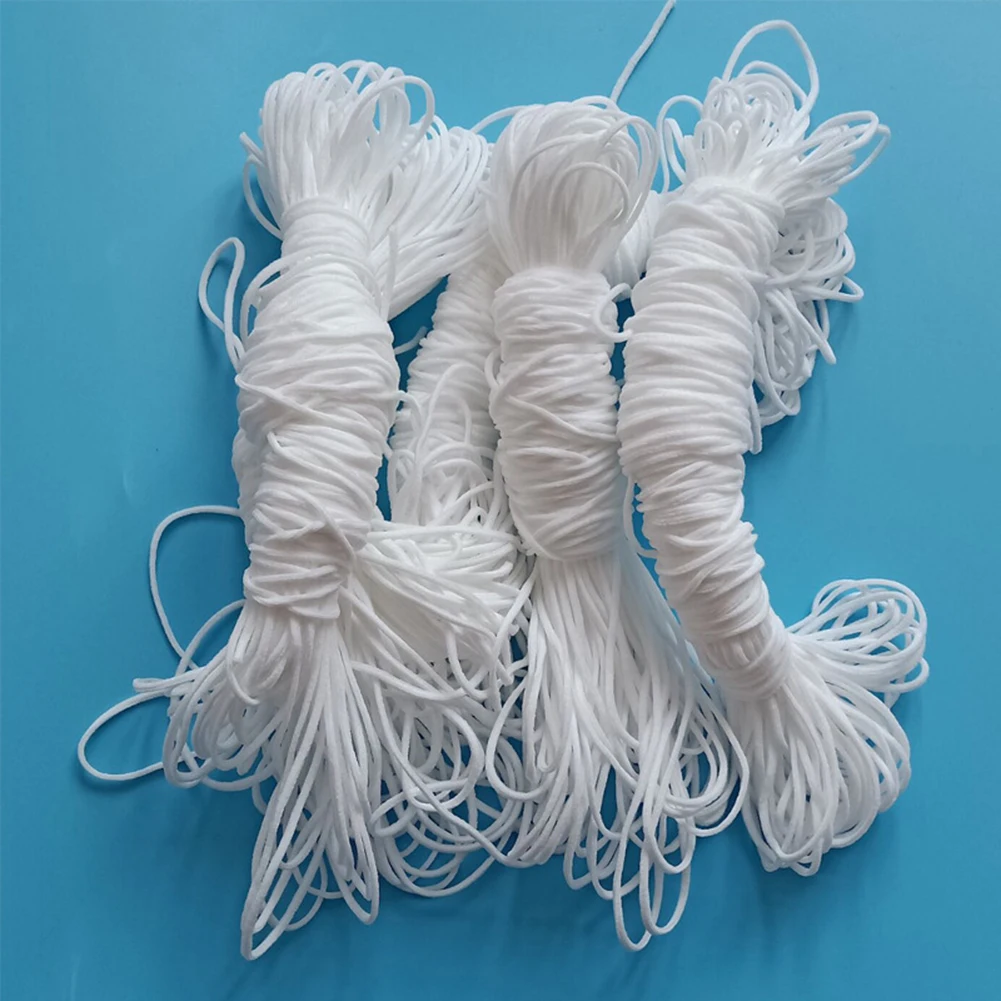 

10M Mask Elastic Rubber Band Mask Ear Hanging Rope Round Elastic Band DIY Craft Sewing Garment Accessories