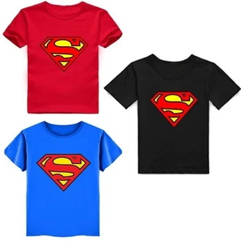 

Cartoon Printing Superman Short Sleeve T-Shirts Fashion Cotton Children Kids Baby Girls Boys T Shirts Tops Child Clothing