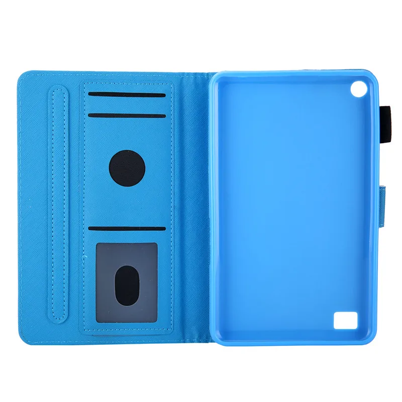 " чехол для планшета Fire HD 7 Amazon Kindle чехол милые собака и кошка слон мультфильм печатных мягкий чехол-бумажник