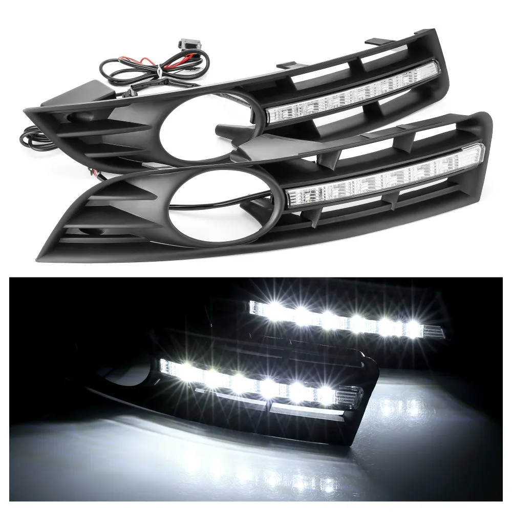 

Led DRL For VW Passat B6 2007 2008 2009 Turn Signal Daytime Running Light Front Bumper Driving Fog Lamp White Daylight DRL