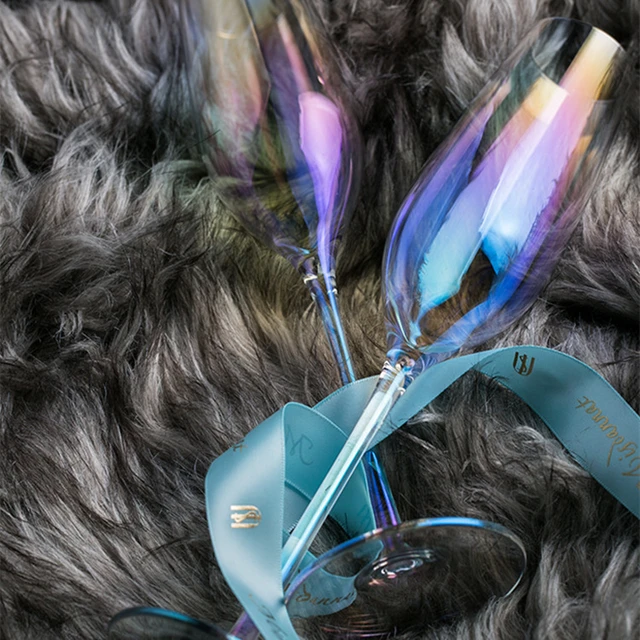 Szivárványos Bevonat Serleg Borospohár Kristály Koktél Szemüveg Pezsgő Fuvola Pálinka Ivó Csésze Szár Nélküli Tojásparti Készletek - Image 2