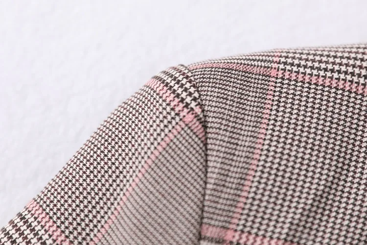 

A Generation of 2019 Spring Clothing New Style Loose Straight British Style Medium Length Plaid Suit Jacket Entity