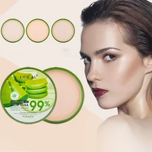 Алоэ Вера увлажнитель для лица порошок разглаживающий экстракт прессованный порошок макияж тональный, для придания яркости отбеливающая основа установка
