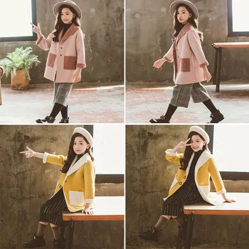

Baby Girl Clothes Autumn Winter Warm Coat Jackets Solid Fashion Children Outerwear With Pockets