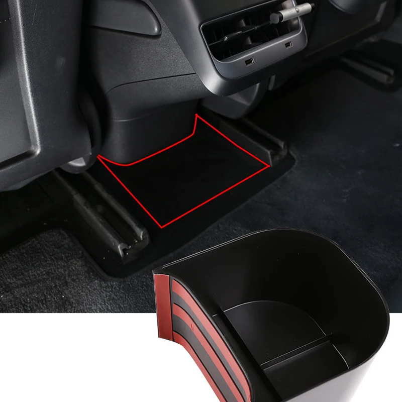 

For Tesla Model 3 2017-2019 ABS Car Styling Rear Storage Box Black Car Interior Accessories