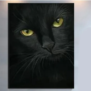 

Black Cat DIY Diamond Painting Diamond Embroidery Kit Full Square Diamond Animal Landscape Home Decoration Gift