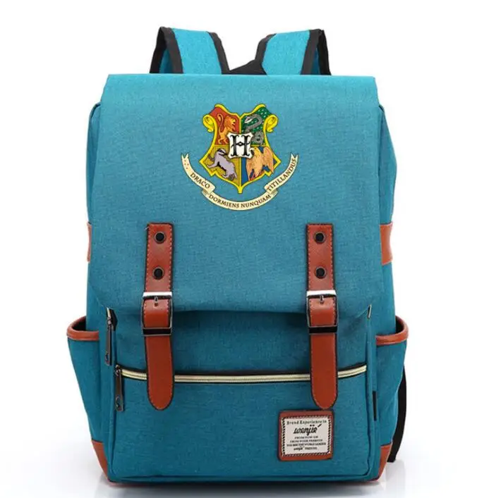 Mochila Magic Hogwarts Ravenclaw Слизерин Гриффиндор для мальчиков и девочек портфели для подростков школьные сумки холщовые женские мужские сумки