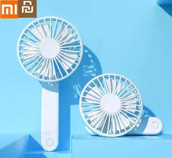 

Qualitell Portable Handheld Fan 3 speeds USB rechargeable Desktop handheld dual-use Mini Cooling Fan Quiet For Bedroom Travel