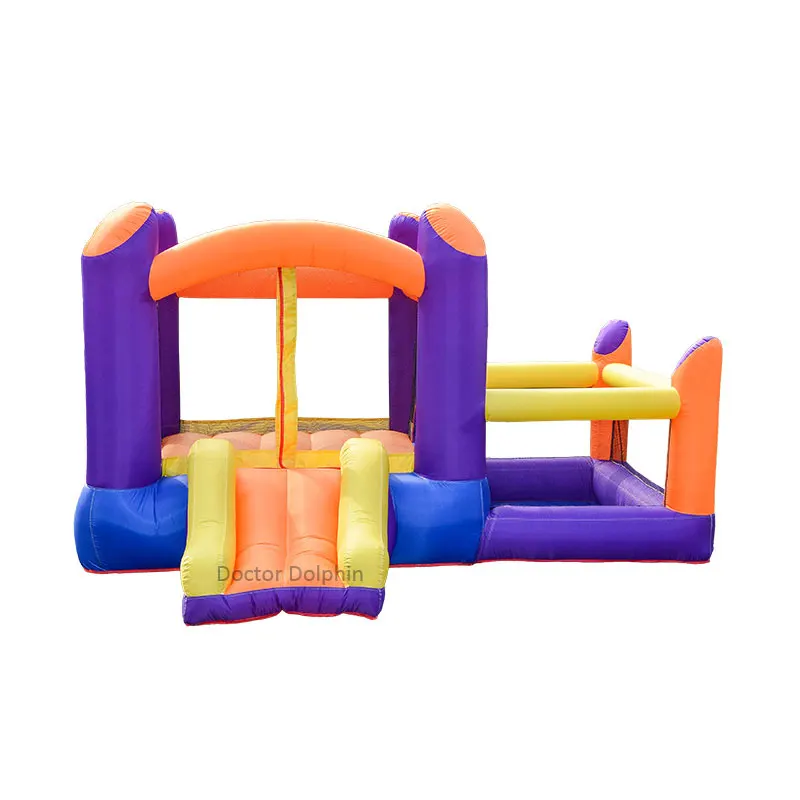 

Doctor Dolphin Indoor Inflatable Slide with Ball Pool Castle Bounce House Small Jumper Jump for Kids Trampoline