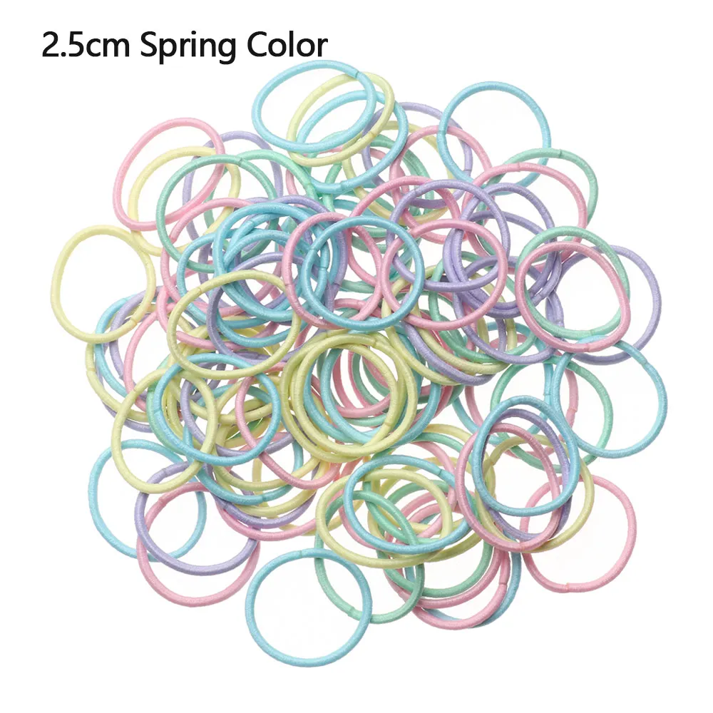 baby accessories basket 100Pcs/pack Colorful Mini Hair Ropes Cute Small Girl Ponytail Hair Holder Elastic Hair Ties Rubber Bands Kids Hair Accessories crochet baby accessories Baby Accessories