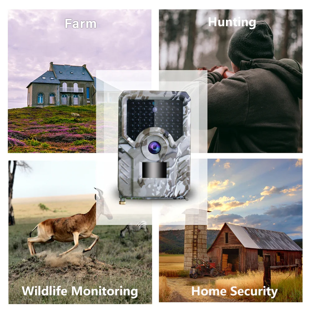 PR200 Trail camera 49 шт. 940nm инфракрасный светодиодный камера для охоты 12MP Водонепроницаемая видеокамера для дикой природы Ночная фото ловушка для разведчика