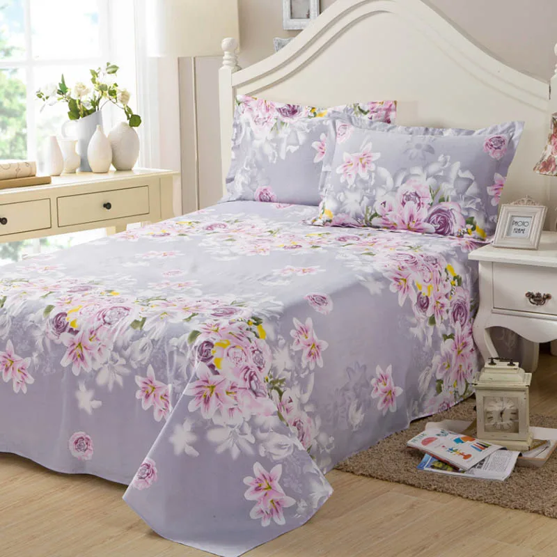 

Classic Bedding Set Sheets Ocean Flowers Pattern Winter Flat Sheet Bedding Suite Full King Single Queen Bed Set 2019
