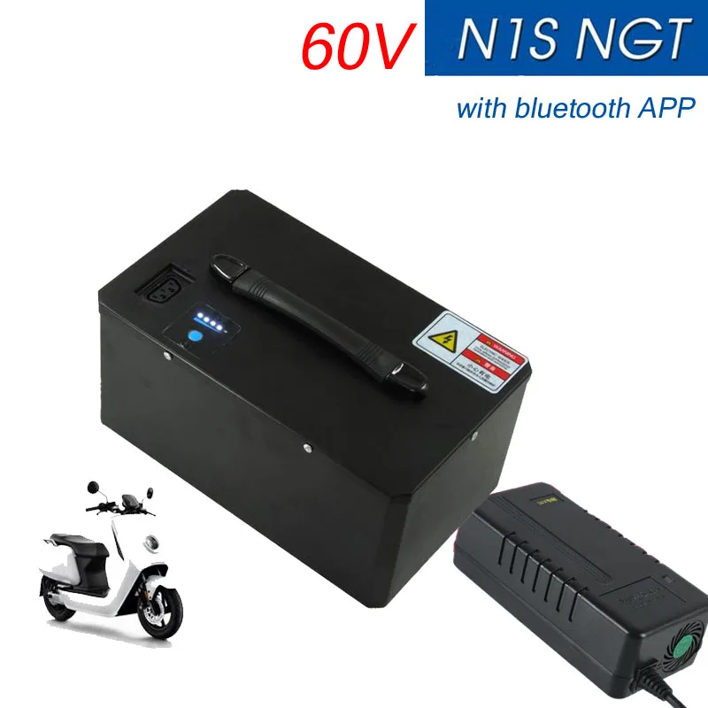 

60V 60Ah Lithium ion 60V 50Ah 40Ah 30Ah 25Ah li ion 17S BMS with bluetooth APP for scooter bike NIU N1S NGT + 10A charger