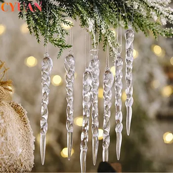 

Christmas Decorations Fake Icicle Xmas Tree Hanging Ornament Simulation Ice Decor Props Winter Party Home Decor Navidad 2020