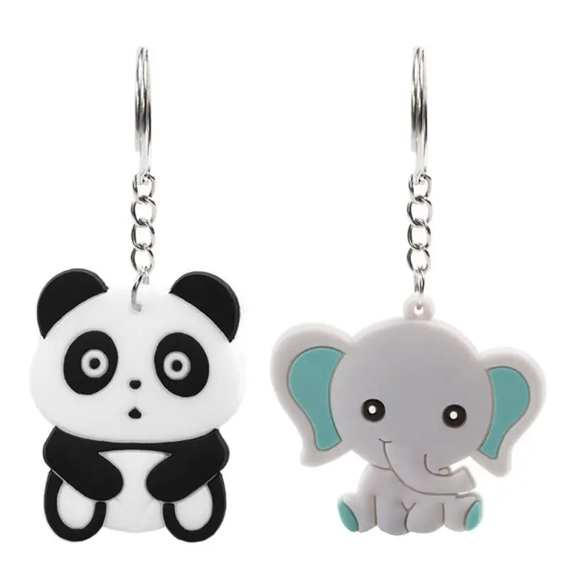 

50 Pcs Baby Panda Elephant Keychains Theme Party Favors Birthday Party Supplies