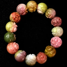 Агатовый браслет пион чанжу маленькие аксессуары кулон резные кусочки мяса круг Полный красочный красный агат