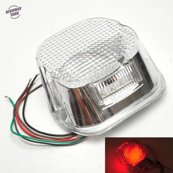 

Clear LED Motorcycle Tail Brake Light Moto Rear Lighting case for Harley Dyna Sportster Touring model FX FXD FXR 2000-2016