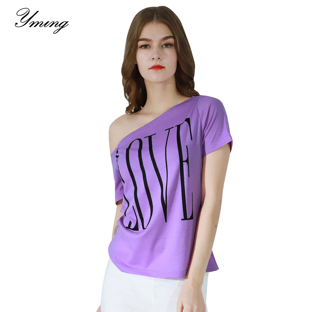 

Yming Women Letter Printed Top Pullover Casual Tees Tunic Harajuku T Shirt Female T-Shirt Slim Korean Style Tshirt Woman Clothes