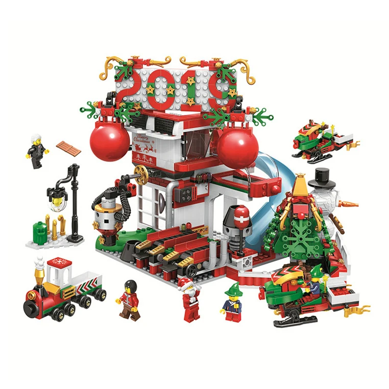 

904PCS Winter Christmas Series Building Bricks Figure Kid Toys Compatible Legoinglys Girls Friend For Children Gift