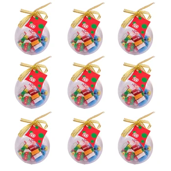 

12balls/pack Kids Portable Cartoon Christmas Eraser School Children Gift Small Mini Ornament New Year Students Stationery Ball