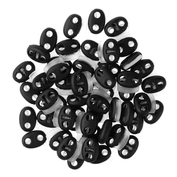 

50Pcs Plastic Stopper Cord Lock Bean Toggle Clip Apparel Shoelace Sportswear Cord Clothing Backpack Drawstring Accessories