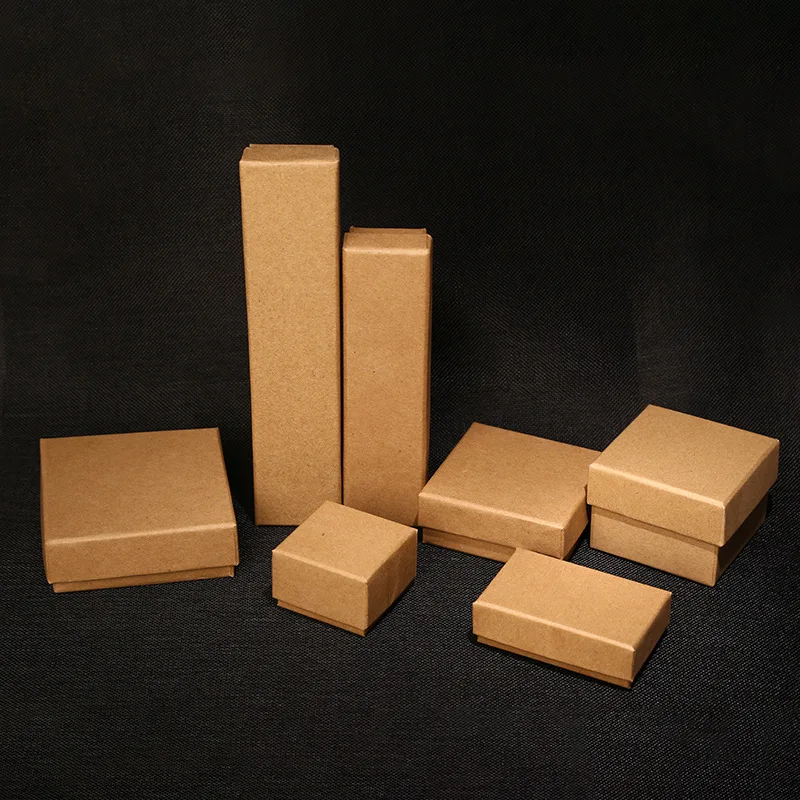 

Simple Solid Color Kraft Box Tiandigai Jewellery Box DIY Jewelry Accessories Small Gift Box