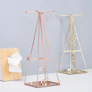 

Earrings Necklace Ear Studs Jewelry Stand Display Earring Necklace Holder Organizer Rack Tower Ring Earring Tray