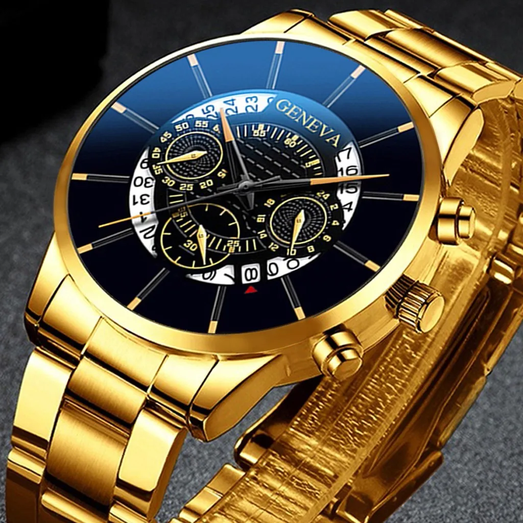 Fashion Cool Unique Digital Literal Multi Layer Dial Men Quartz Mesh Belt Watch Automatic Luxury Clock Men Waterproof Mechanic