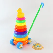 Дети родитель и ребенок Дженга обучающая игрушка 9 слоев круг тележка кольцо разнообразие голова животного цвет