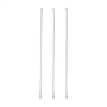 

3Pcs Shower Curtain Rod Adjustable Curtain Rod Practical Shower Curtain Rod Multi-Function Telescopic Bar For Bathroom Home