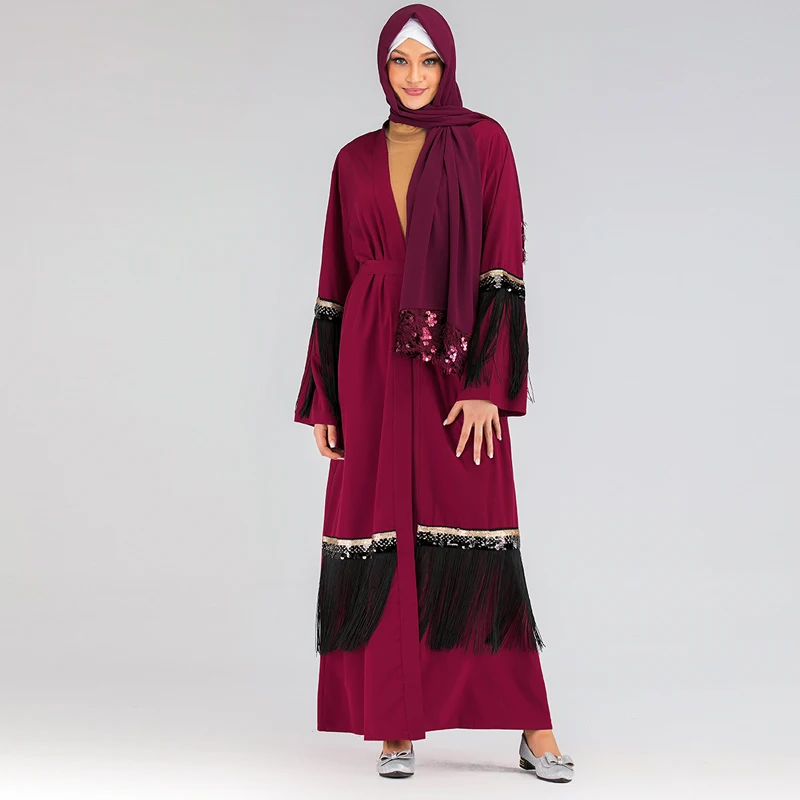 Болеро с блестками женский женское болеро кимоно Niqab Abaya длинный мусульманский