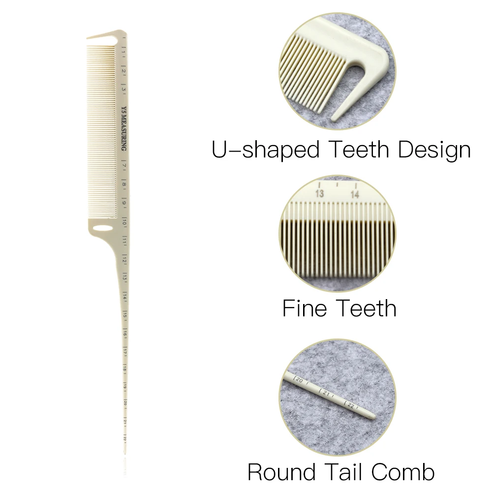 4 шт./компл. Парикмахерская мерка Расческа для стрижки расческа точные весы сбалансированная профессиональная салонная укладка Укладка