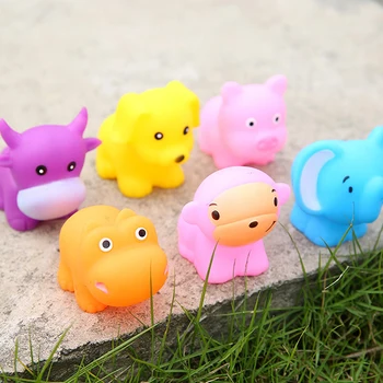 

Baby Bath Toys Animal Rubber Kids Bathroom Water Play Toy Floating Squeeze Sound Squeaky Toys Soft Rubber Toy