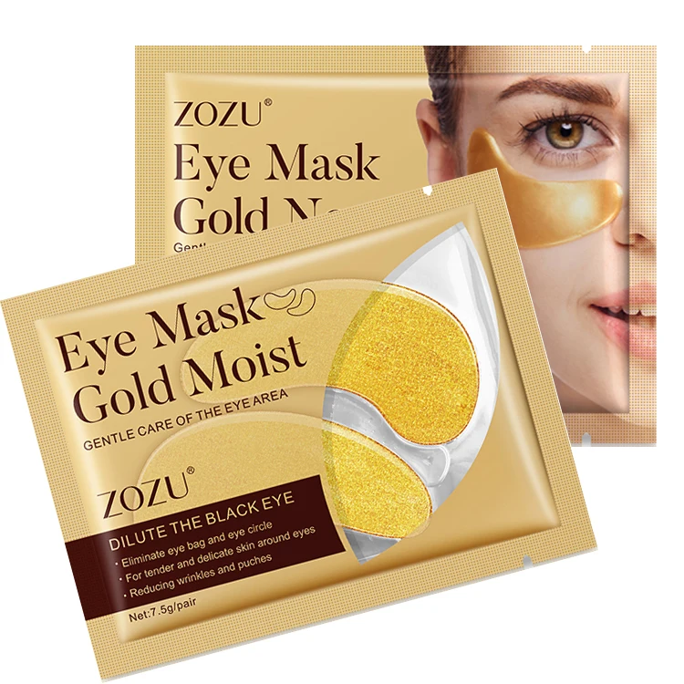ZOZU 60 шт = 30 пар коллагеновая кристальная 24k Золотая маска для глаз против старения мешки для глаз темные круги Спящая маска для глаз