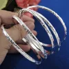 5Pcs/set 925 Silver Plated Carving Pattern Women Smart Bracelets Bangle Gift 4