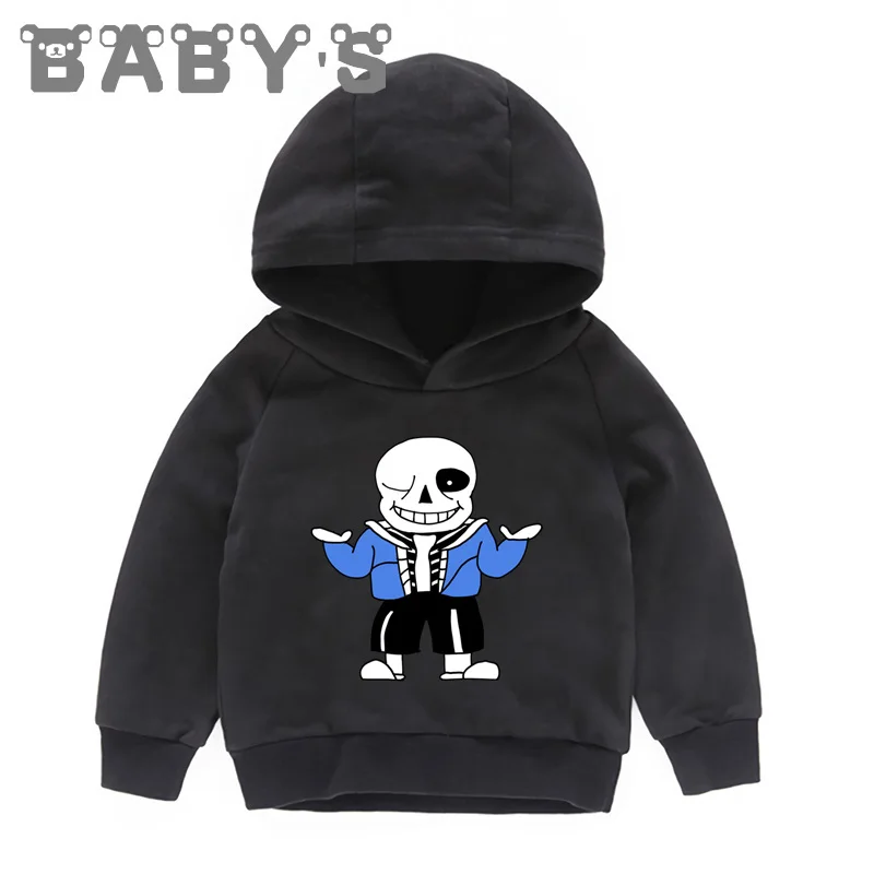 Детские толстовки с капюшоном детские рисунком черепа брата Undertale Sans детский