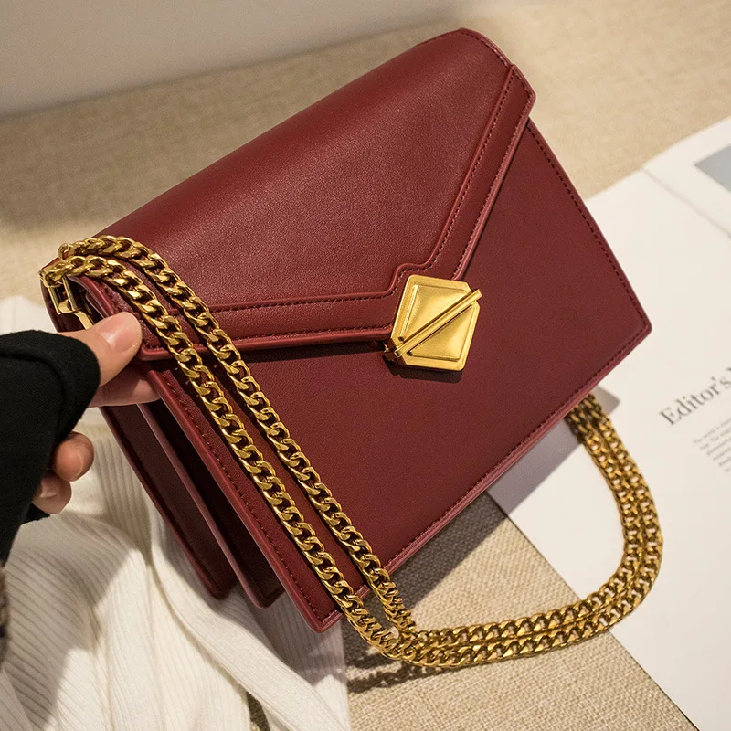 

New Arrival Bag WOMEN'S Bag 2019 New Style Versitile Fashion Square Sling Bag INS Shoulder Bag with Chain WOMEN'S Messenger Bag