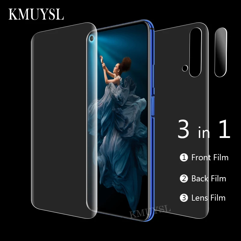 Пленка 9D с полным покрытием для Huawei P30 Lite Honor 20 Pro Защитная пленка экрана 3 в 1