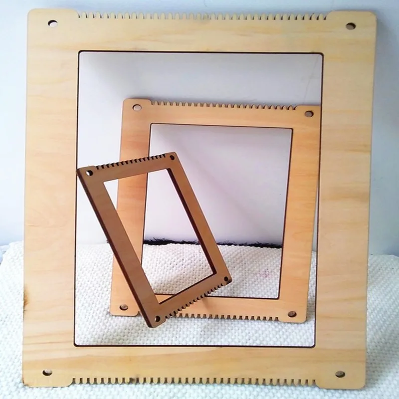 Твердый деревянный детский ткацкий станок пряжа DIY Детский сад игрушки бытовой ручной работы шарф настенный гобелен текстиль тканая доска вязание
