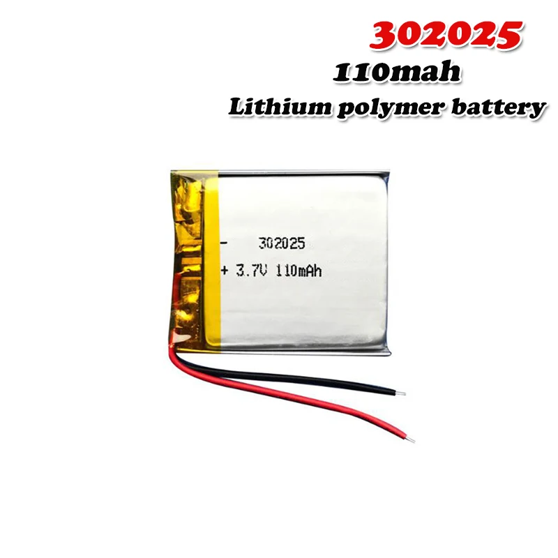 110mAh 3,7 V 302025 ithium полимерный аккумулятор для gps psp MP3 MP4 MP5 DVD маленькие игрушки батарея Bluetooth динамик литий-ионный аккумулятор